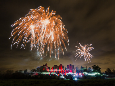 Fireworks over Kenilworth Castle. November 2018