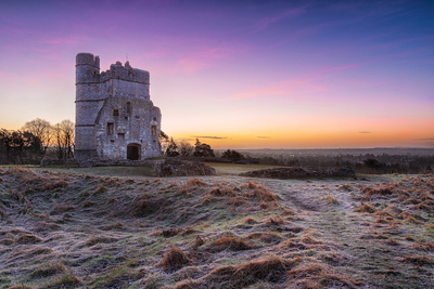 Dawn at Donnington Castle, Berkshire. January