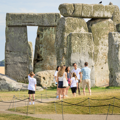 Tourists and some Stones. Wiltshire. July