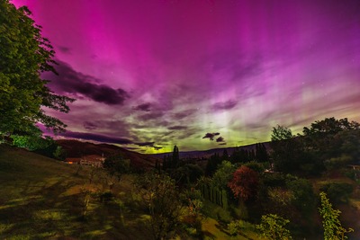 Aurora Australis over Bannockburn, Otago. NZ. 12 November